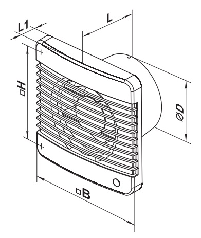 Габаритные размеры вентилятора ВЕНТС 125 Силента-М