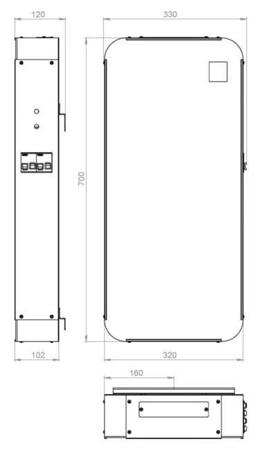 Розміри стабілізатора Volter Smart-9 (морозостійкий)