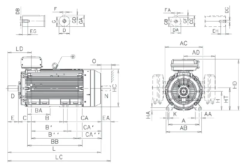 Габаритні розміри M3BP