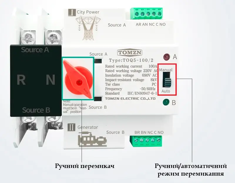 Види перемикачів АВР Перемикачі АВР
