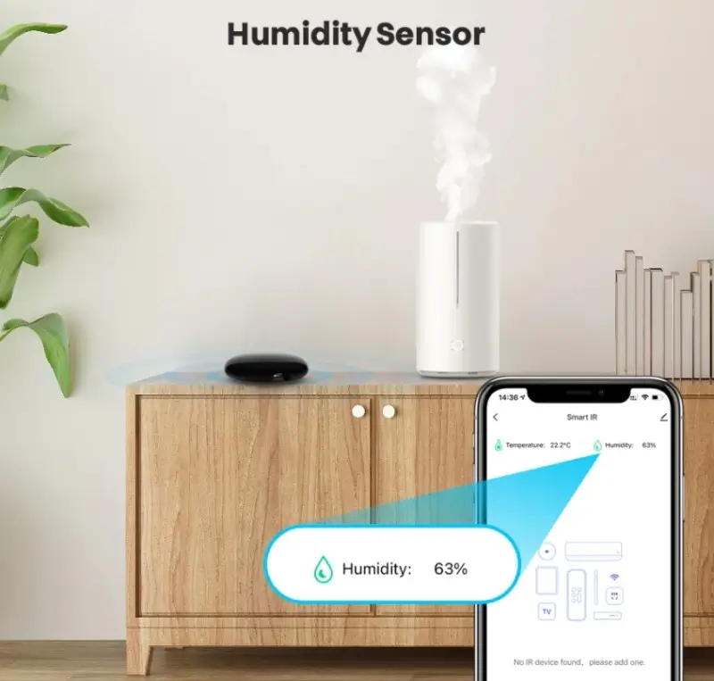 Smart ИК Wi-Fi модуль с датчиком температуры и влажности с Wi-Fi Универсальный ИК Wi-Fi адаптер кондиционера с датчиком температуры и влажности
