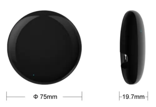 Размеры ИК Wi-Fi адаптера дистанционного управления Габаритные размеры SMART Wi-Fi ИК пульта дистанционного управления