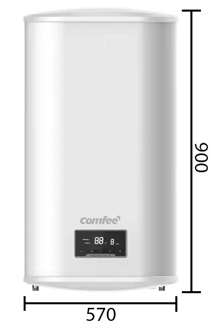 Габаритные размеры бойлера Midea Comfee Vision FD80 Размеры водонагревателя Midea Comfee Vision FD80