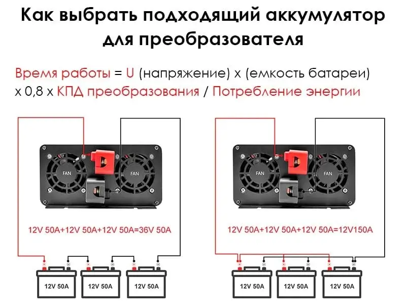Подбор аккумулятора