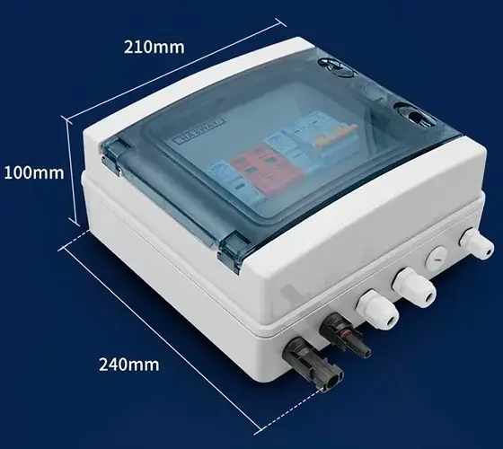 Габаритные размеры TOMZN 16A DC 600V MCB