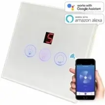 SMART Wi-Fi Регулятор оборотов вентилятора + управление светом белый
