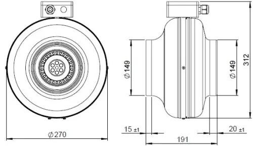 Габаритные размеры Ruck RS 150