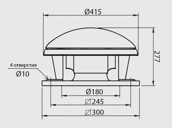 Размеры вентилятора Soler&Palau CTHB/4-140 Габаритные размеры Soler&Palau CTHB/4-140