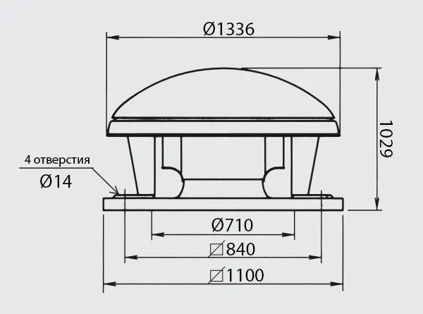 Размеры вентилятора Soler&Palau CTHT/6-630 Габаритные размеры Soler&Palau CTHT/6-630