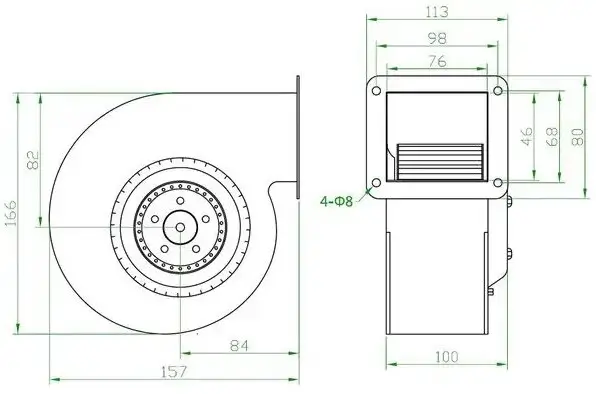 Размеры вентилятора Turbovent ВРМ 120 Габаритные размеры Турбовент ВРМ 120