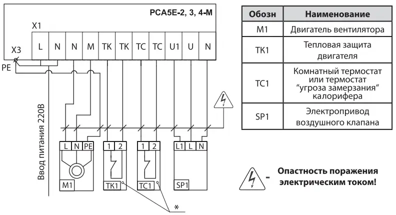 Схема подключения регулятора скорости