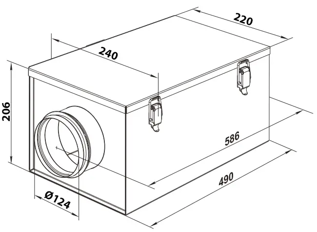 Розміри фільтра VENTS ФБК 125-7 Габаритні розміри ВЕНТС ФБК 125-7