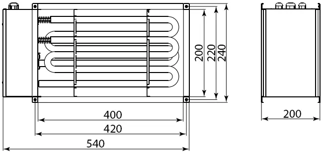 Розміри ВЕНТС НК 400x200-15,0-3